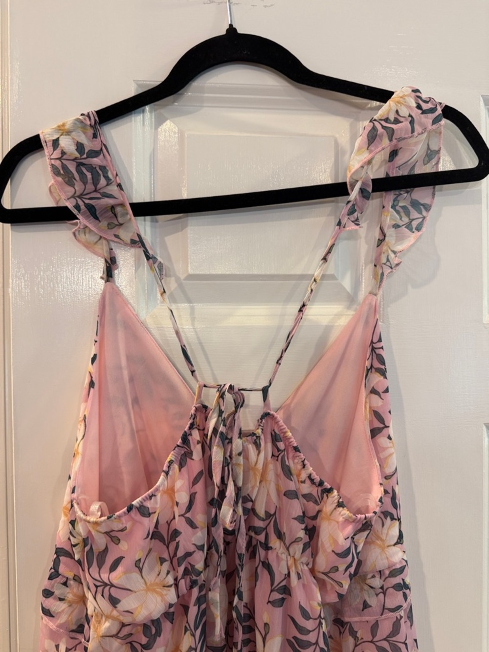 Peach Love California Pink Floral Spaghetti Strap Dress - Picture 3 of 3